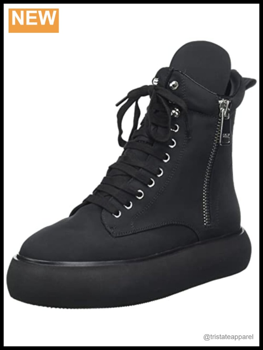 DKNY Suede High Top Platform Sneaker Side Zipper